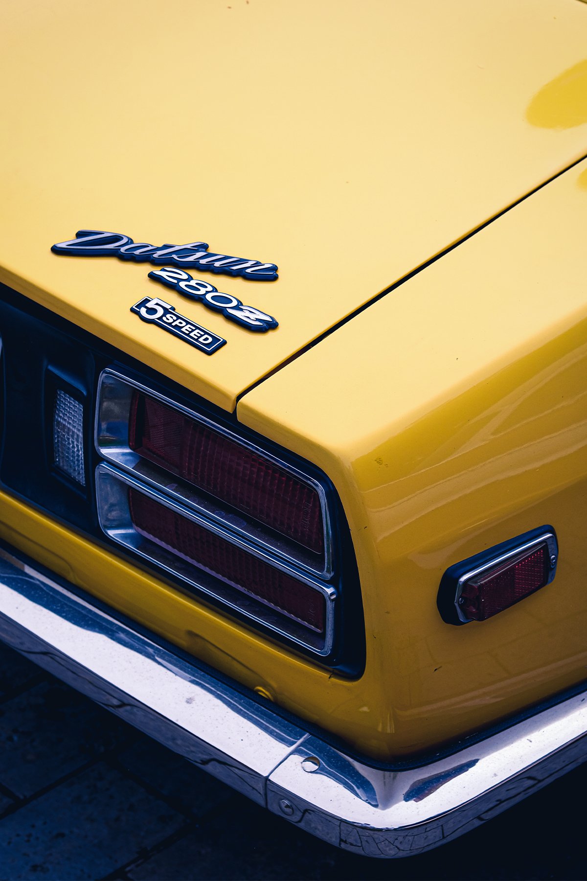 Detailaufnahme eines gelben Datsun 280Z